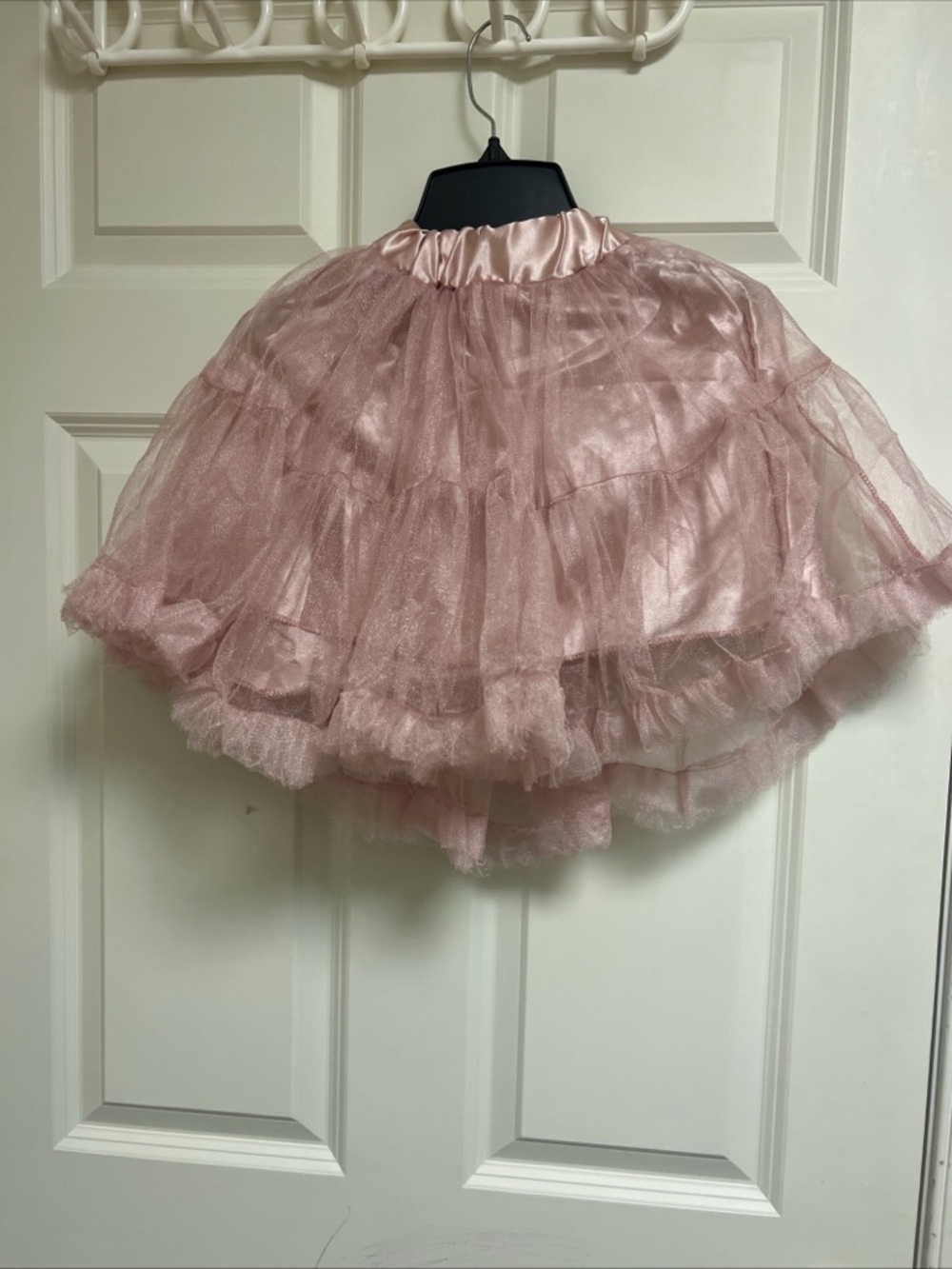 Pink Layered Tulle Skirt for girls - Ruffle Ballet Style - Medium (8-10)